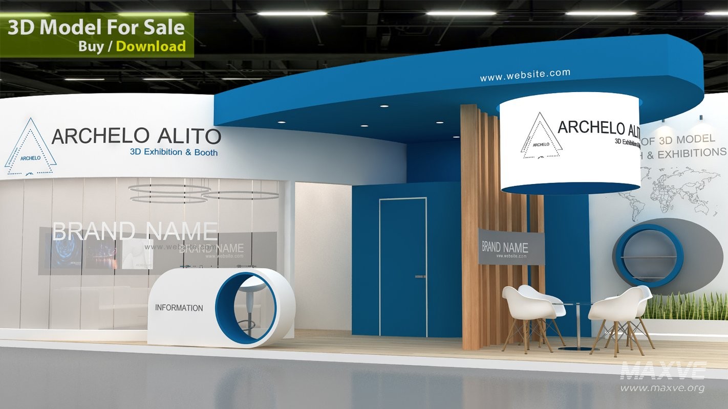 booth 3d model - Image 4
