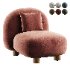 keny wine boucle armchair - Thumbnail 4