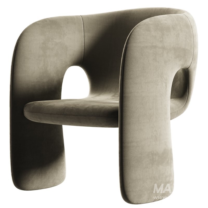 Designer Shaped Fabric Dining Chair - Image 2