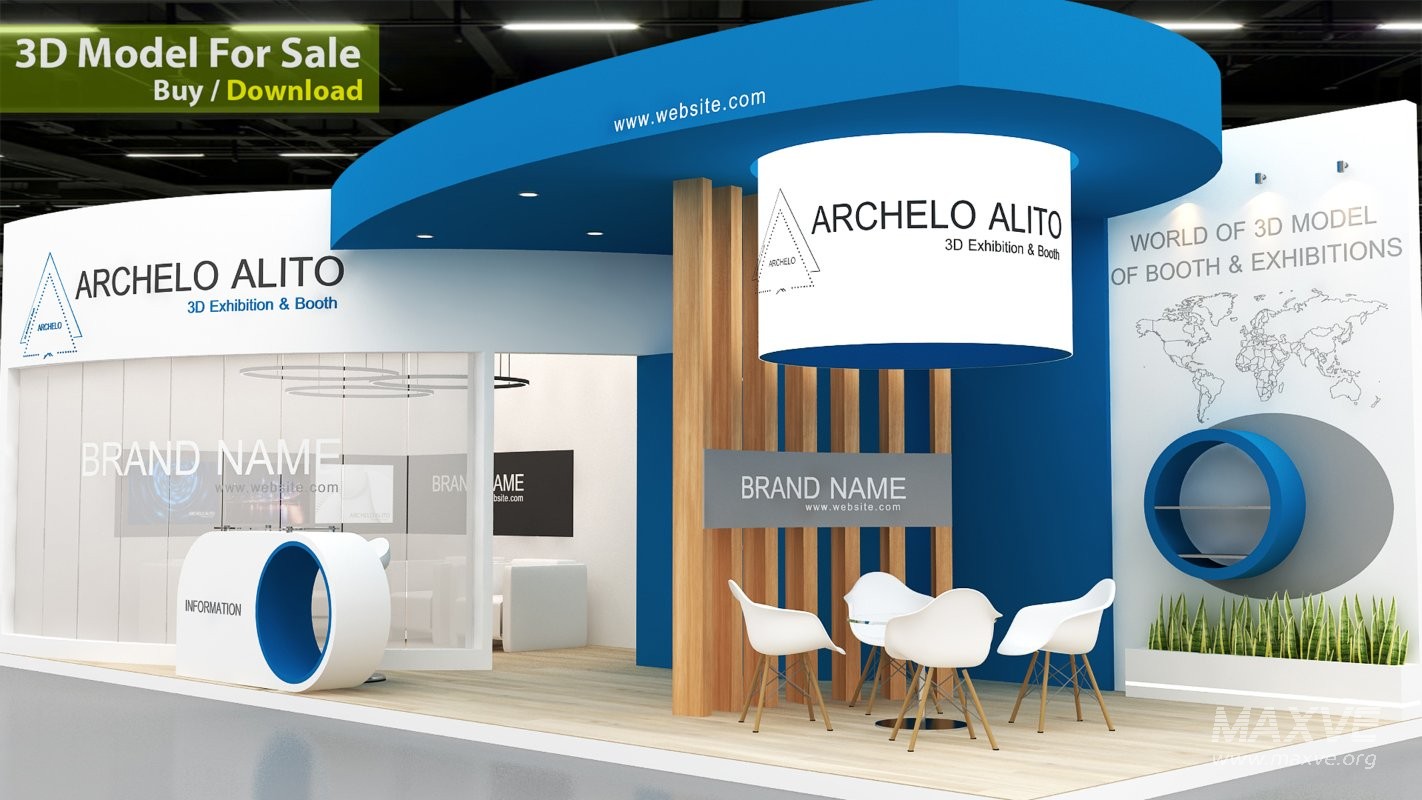 booth 3d model - Image 1