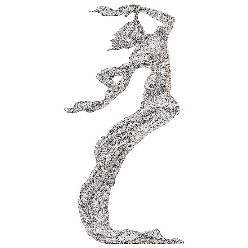 Floating Female Figure Sculpture - Image 3