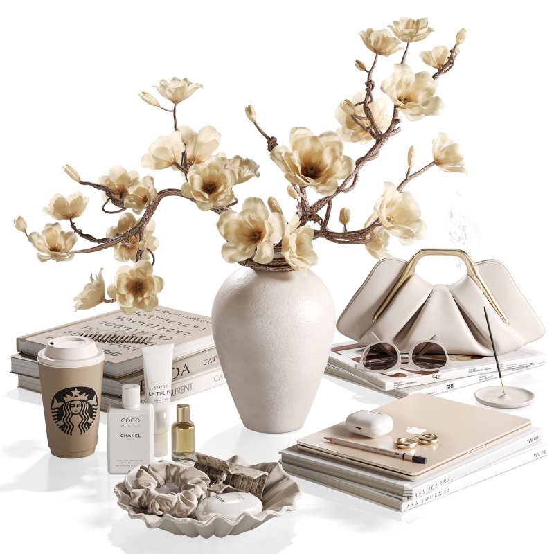 Beige Harmony Still Life Decorative set23 - Image 1