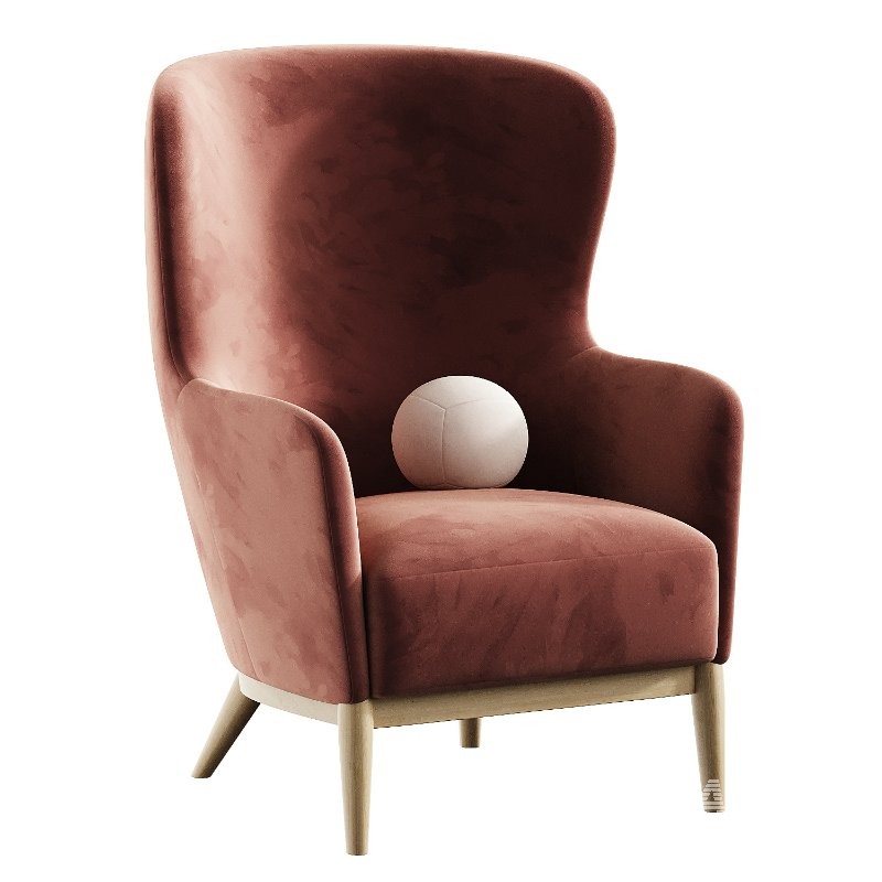 alva wingback accent chair - Image 2