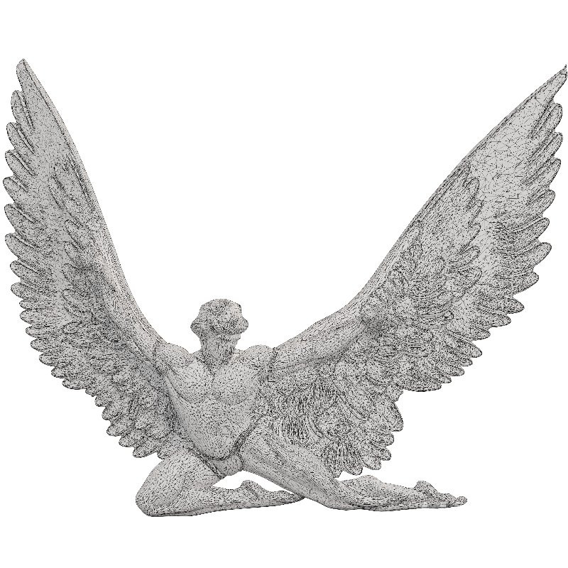 Winged Male Figure Mythological Ascension Pose - Image 2
