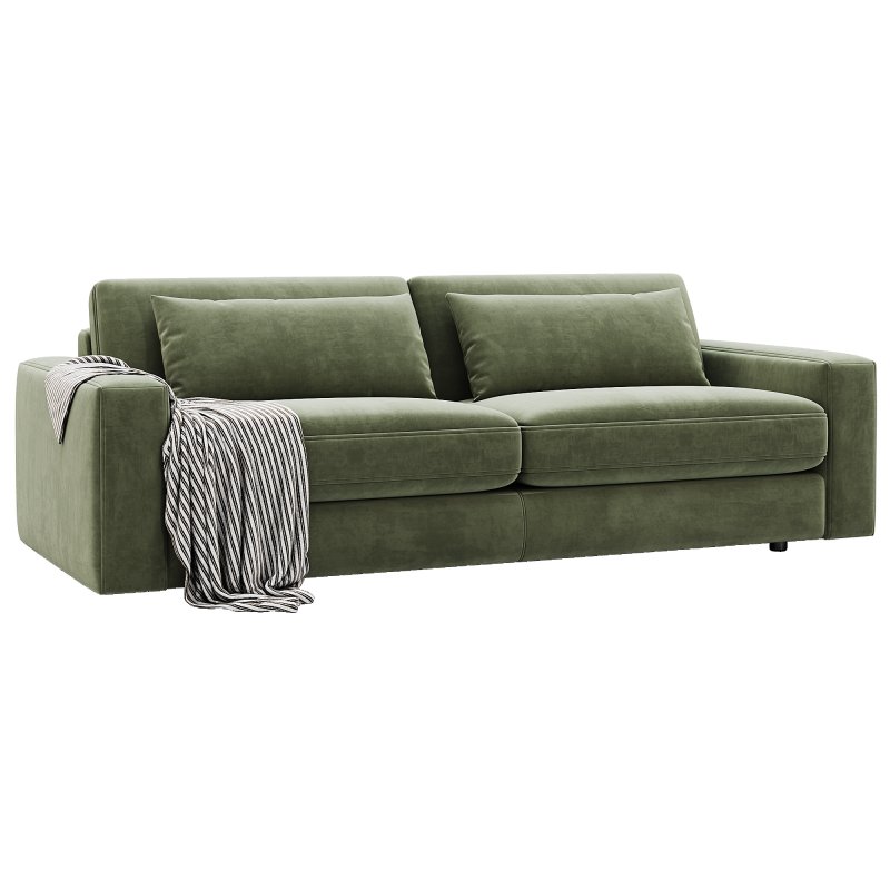 Kipton Wide Arm Nubuck Leather Sofa 268 By Arhaus - Image 1