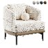 modern linen armchair - Thumbnail 4