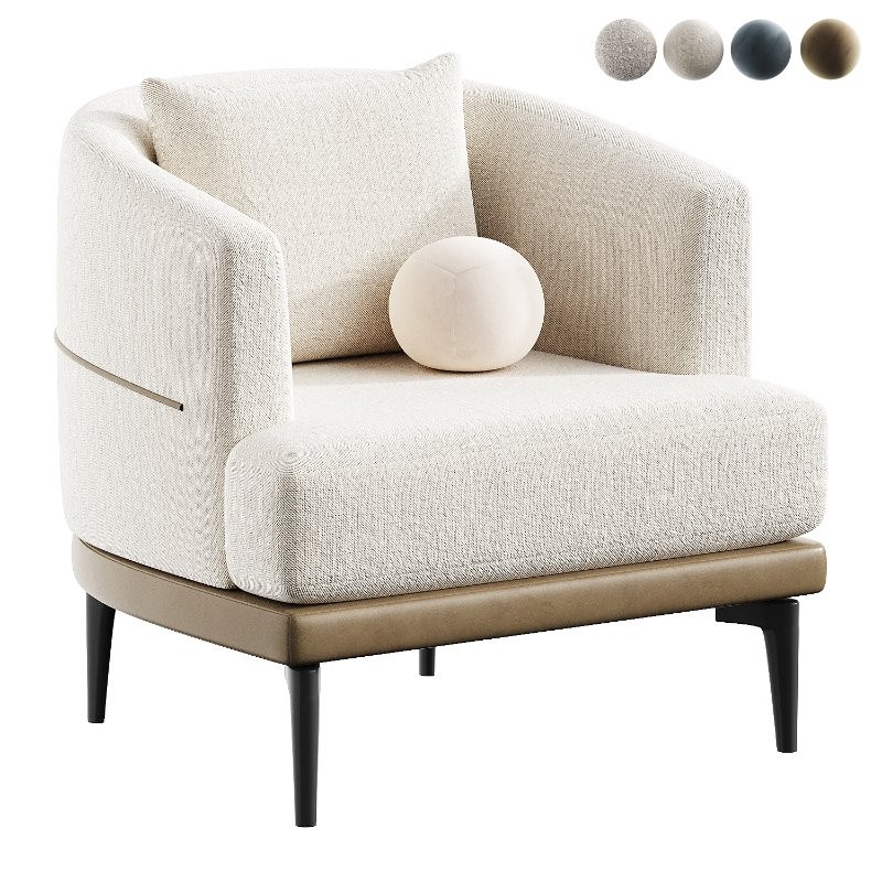 modern linen armchair - Image 4
