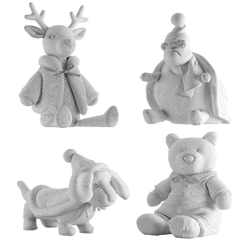 Plush Toys Set 17-Christmas - Image 4