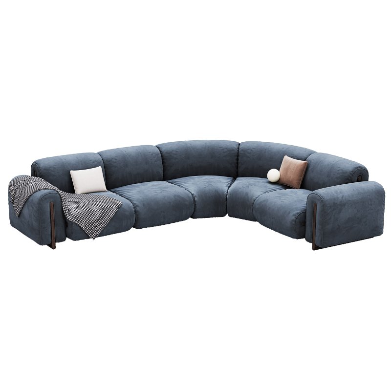 Colle Sectional Sofa With Corner On Right Side By Natuzzi - Image 1