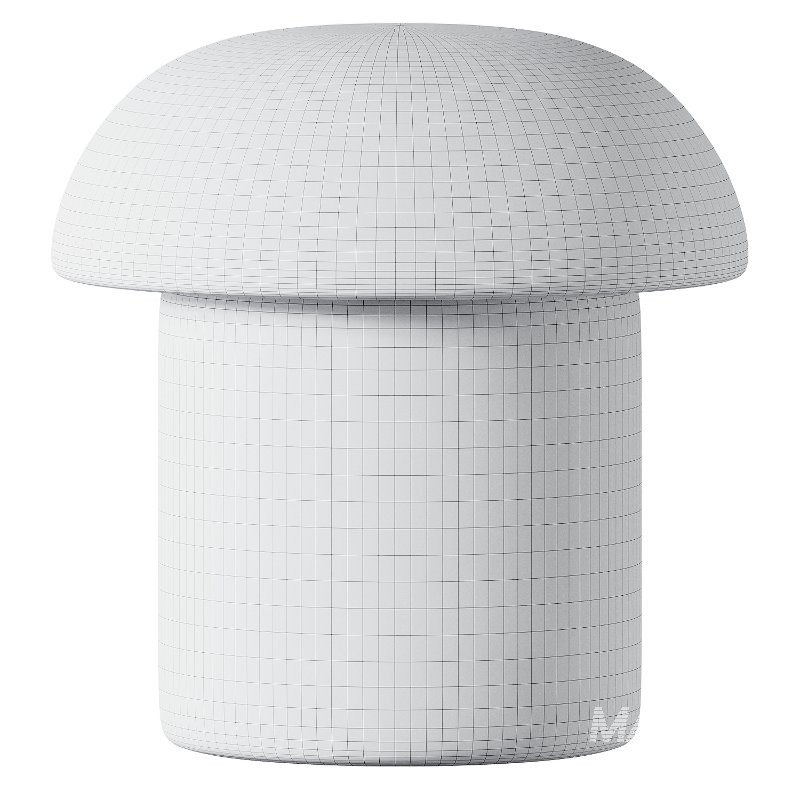 Mushroom Ottoman in Oxido-Honey Specialty Fabric - Image 3