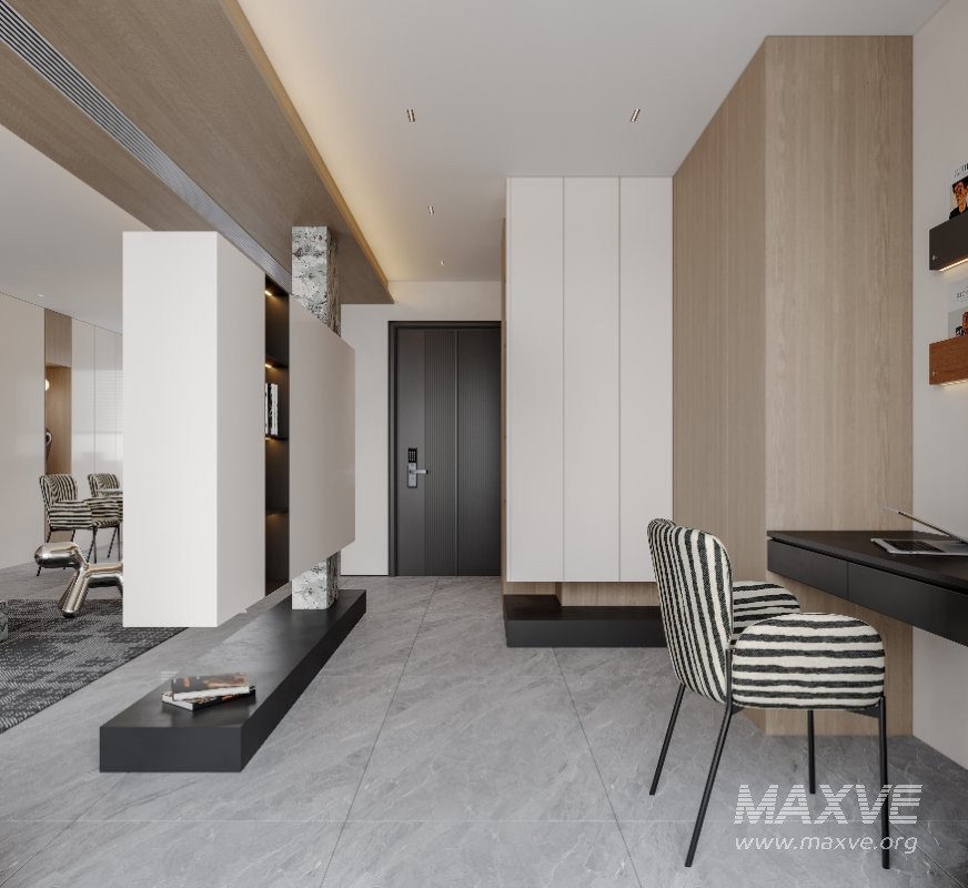 Modern living room and dining room interior scene - Image 6