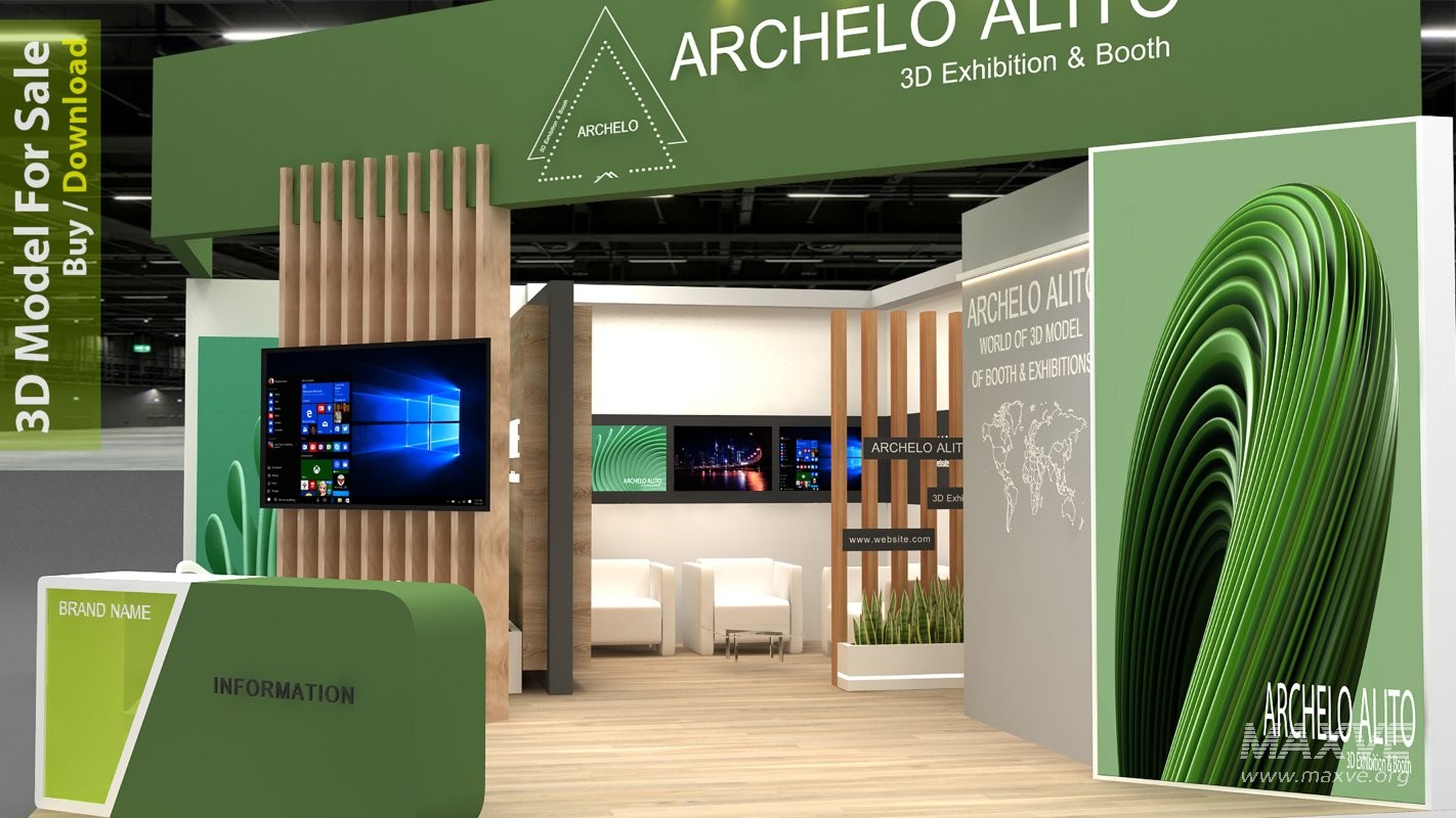 stall 3d model - Image 3