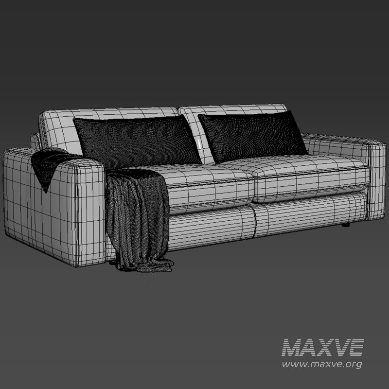 Kipton Wide Arm Nubuck Leather Sofa 268 By Arhaus - Image 3