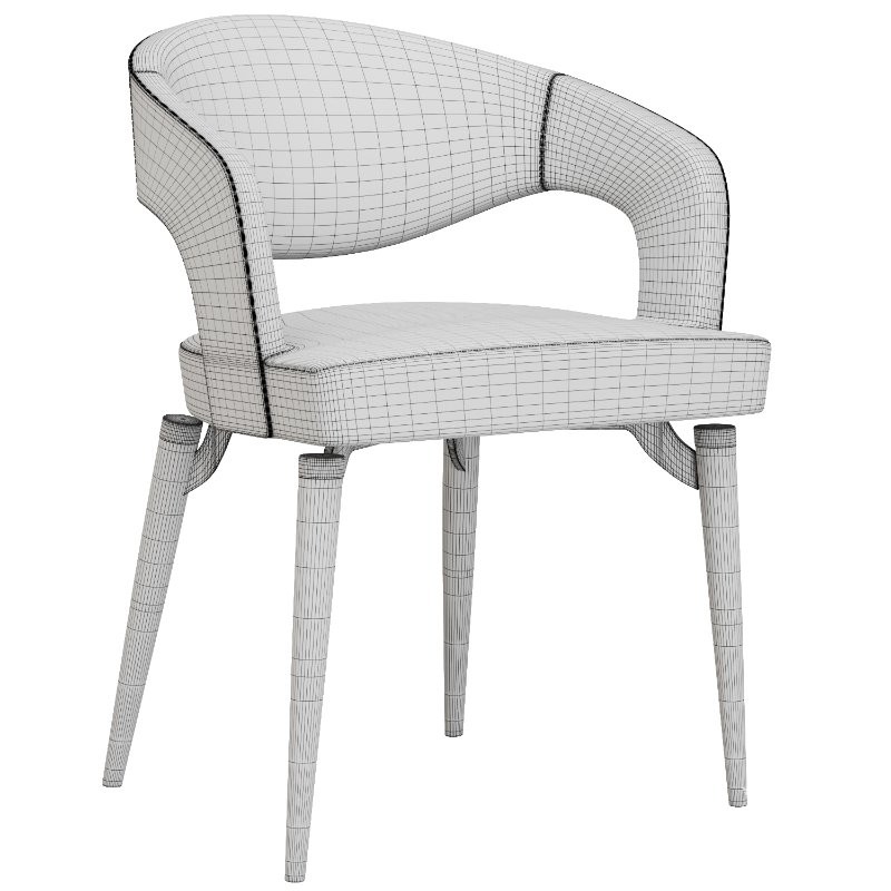 Liliana Armrest Leather Dining Chairs - Image 4