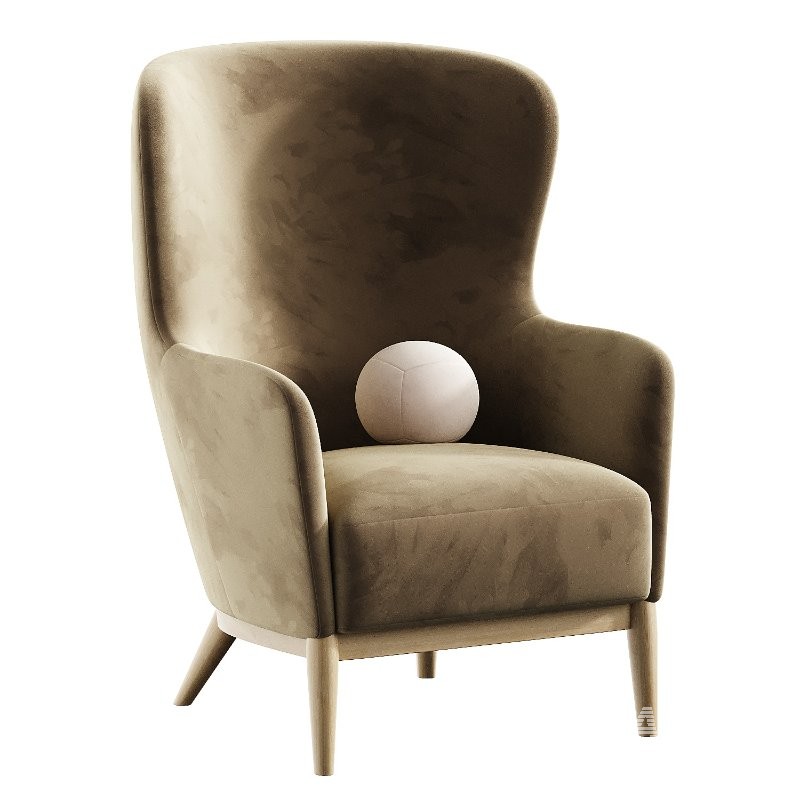 alva wingback accent chair - Image 5