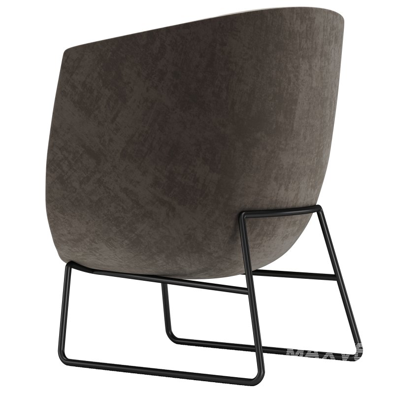 cleo metal soft armchair lounge high backrest - Image 1