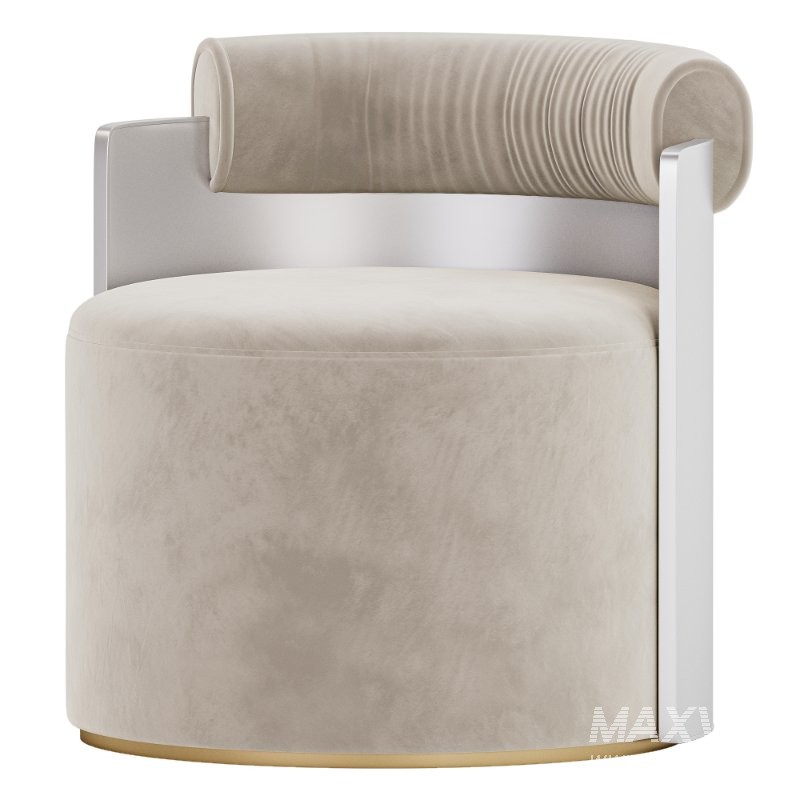 PATTY Pink Mohair Upholstered Armchair - Image 1