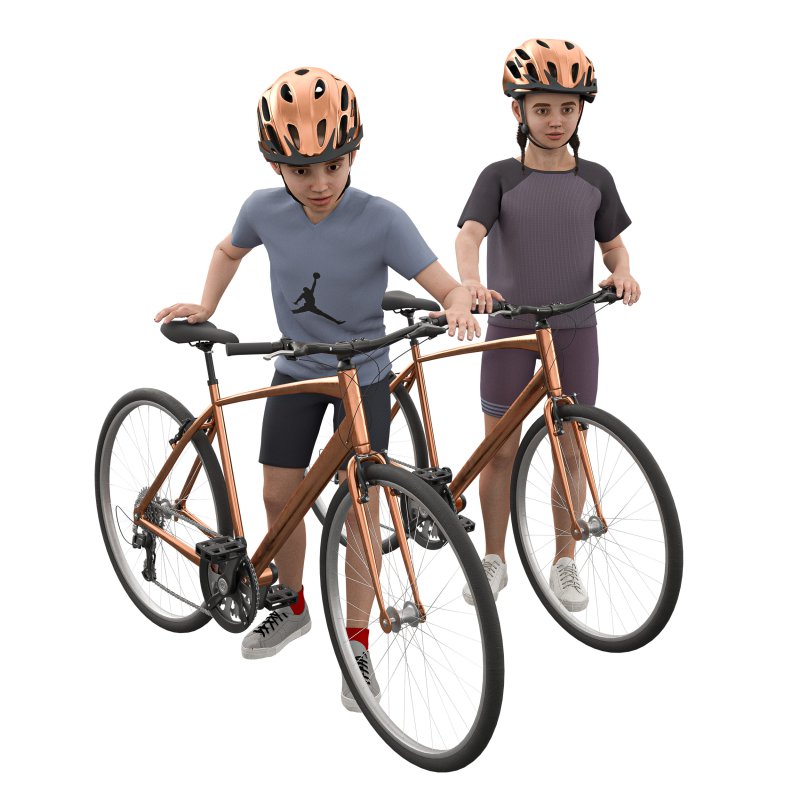 kids Cycling in 4 poses - Image 3