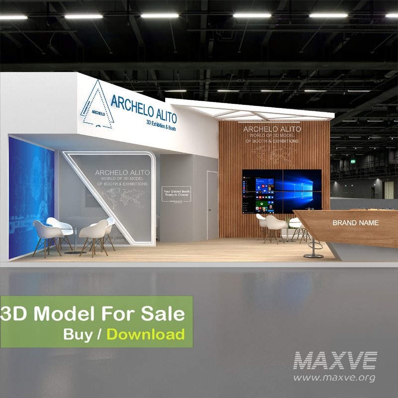 booth 3d model - Image 3