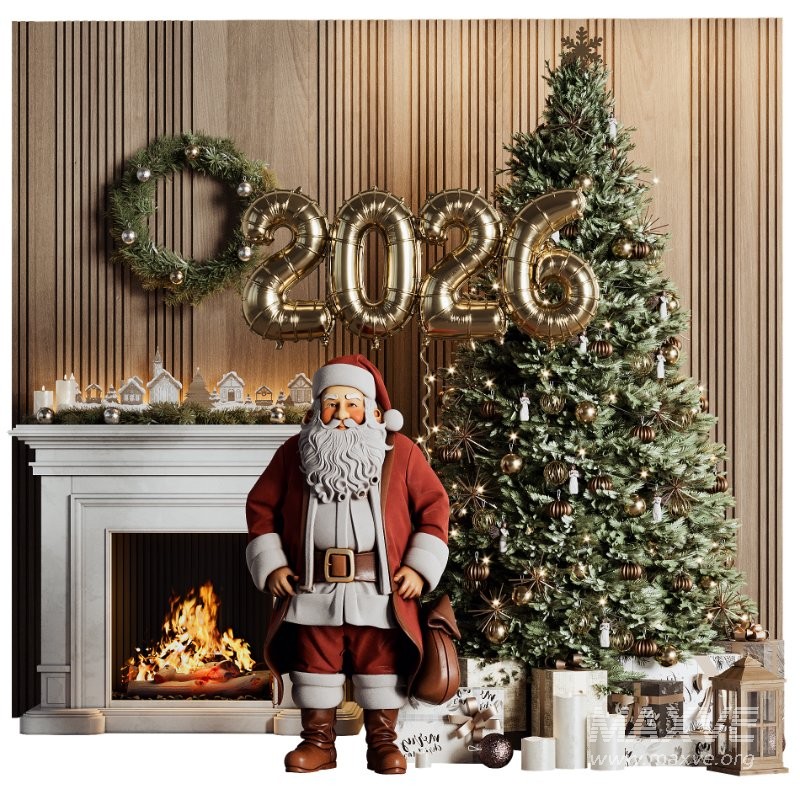 nts, garland, and golden “2026” balloon numbers. - Image 1