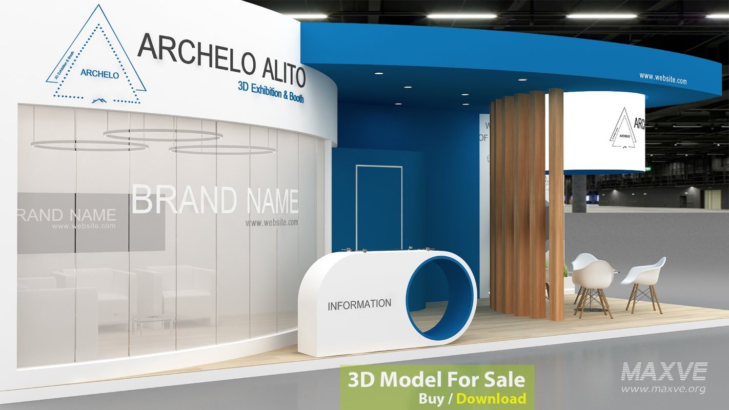 booth 3d model - Image 2