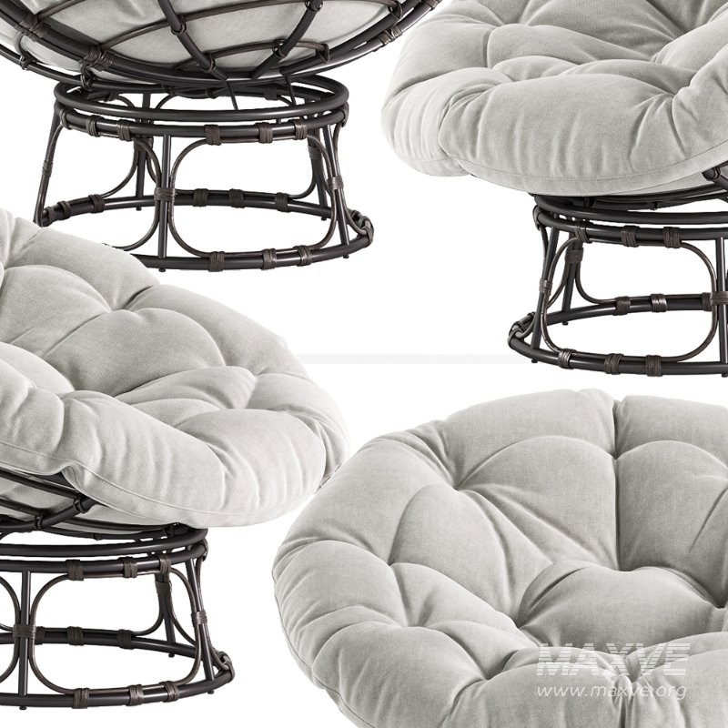 SAFAVIEH Outdoor Kiraya Papasan Chair - Image 1