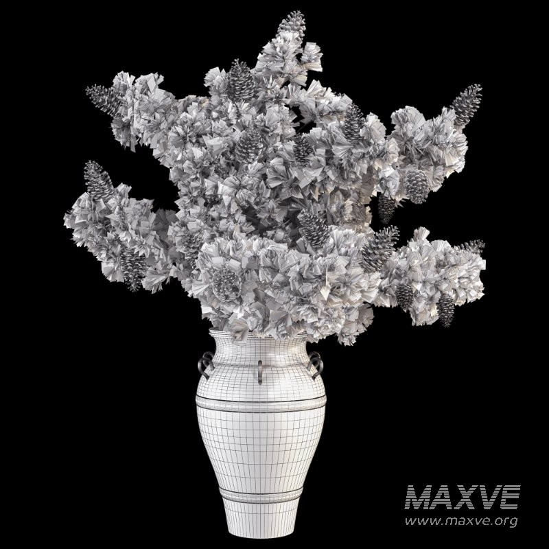 Bouquet of Pine Branches in Vase 47 - Image 4