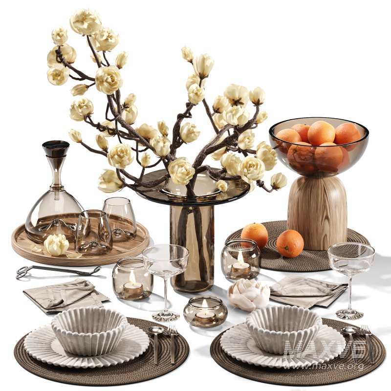 Amber Serenity Dining Composition 28 - Image 1