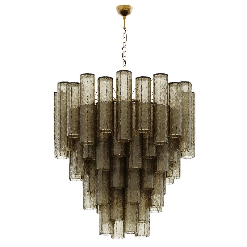 Murano Chandelier 48 Pink Glass Tubes - Image 1