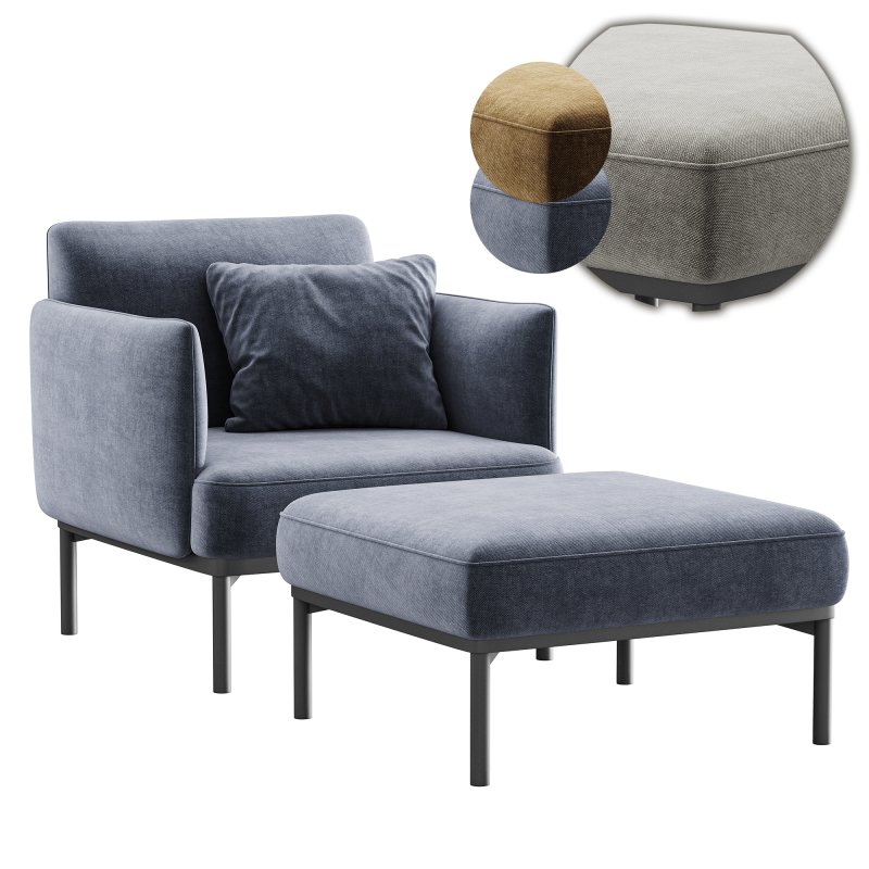 Penn Chair and Ottoman Set - Image 3