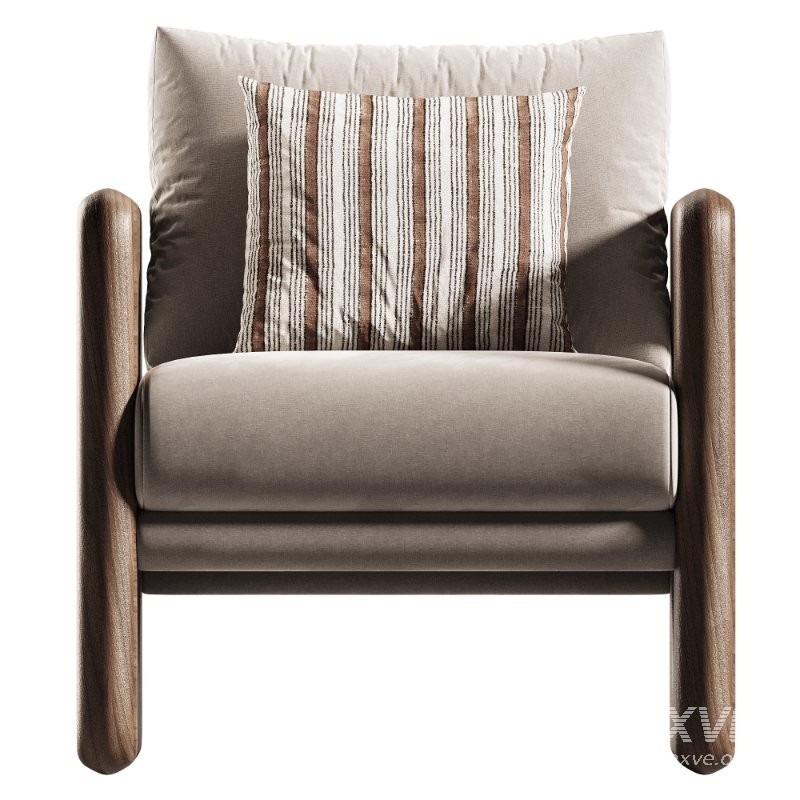 Hase Solid Wood Chair with stain resistant fabric - Image 2