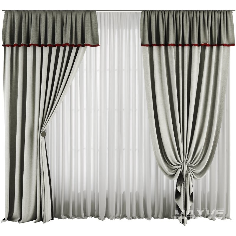 Silk and Cotton Curtain Set 94 - Image 1