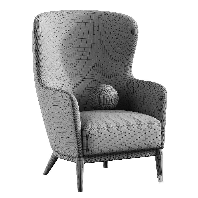 alva wingback accent chair - Image 3