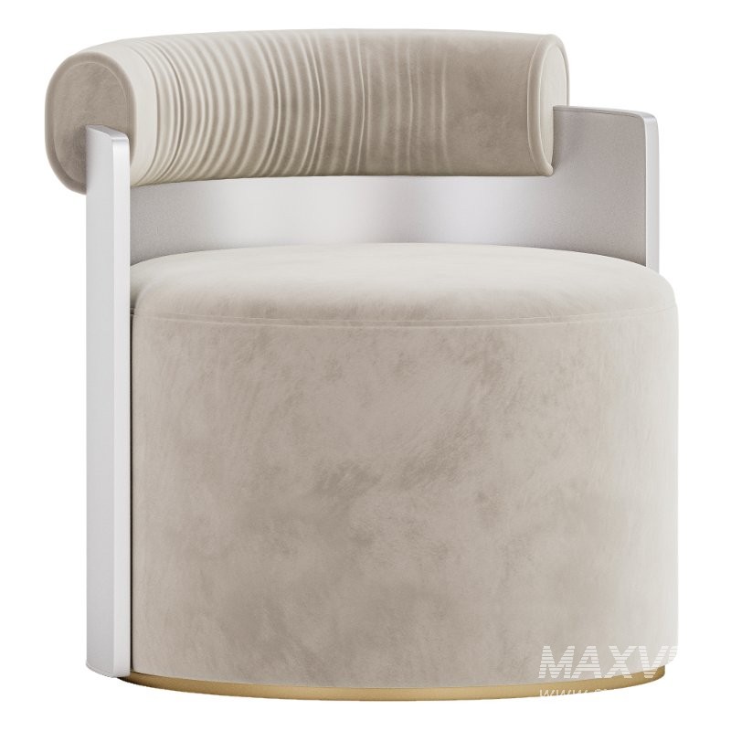 PATTY Pink Mohair Upholstered Armchair - Image 4