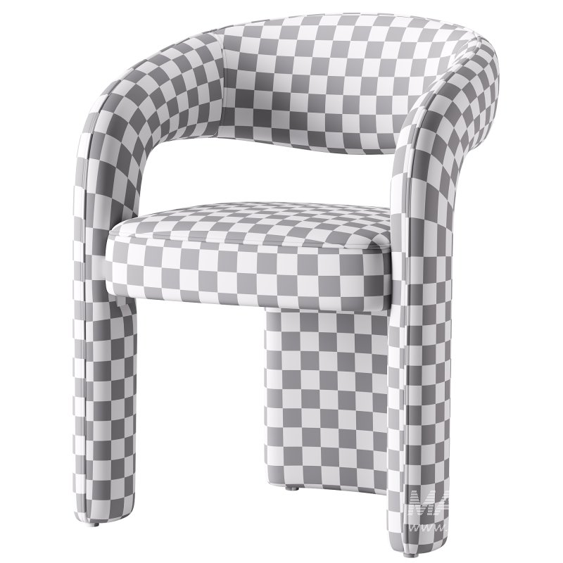 Lyra Stone Cream Woven Fabric Dining Chair - Image 7