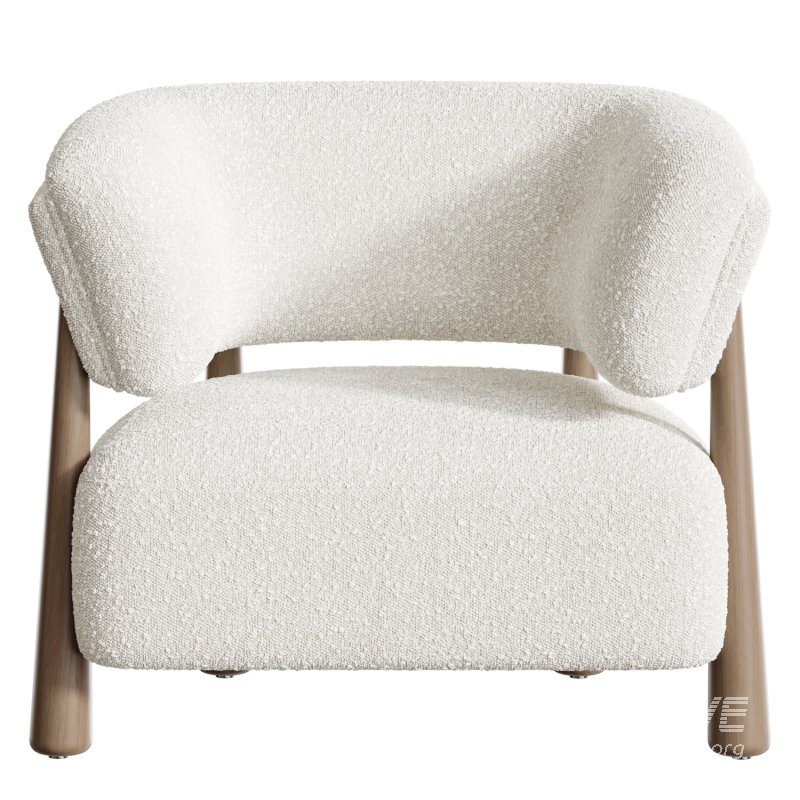 Dolores Stone Cream Fabric Occasional Chair - Image 7
