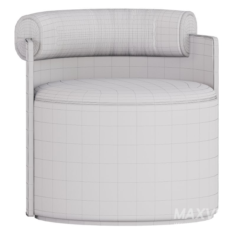 PATTY Pink Mohair Upholstered Armchair - Image 3