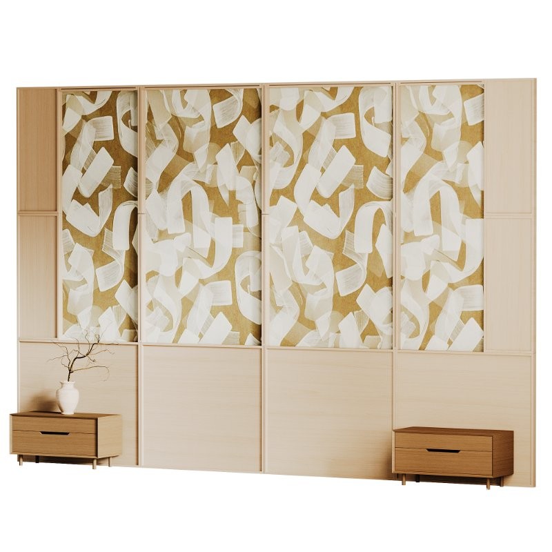 Headboard wood 3d wall panel 5 - Image 2