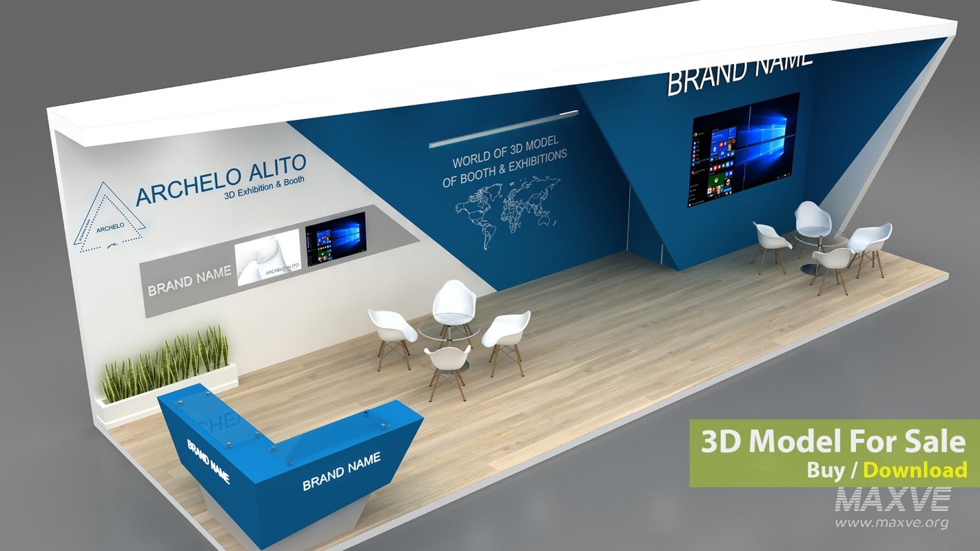 stall 3d model - Image 3