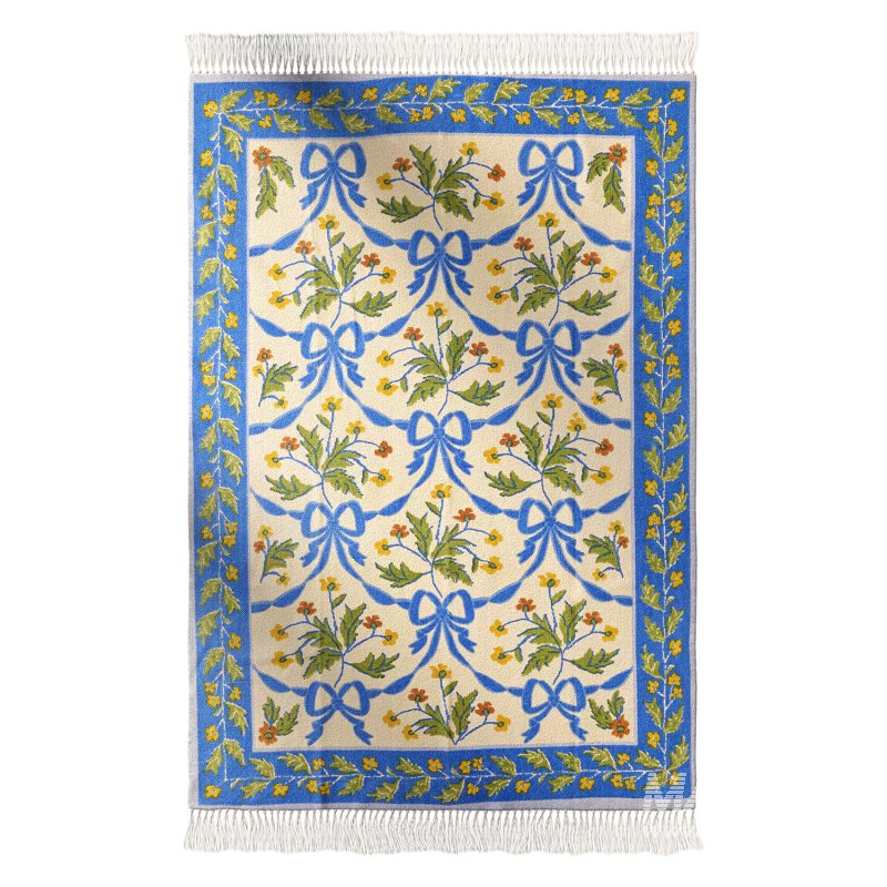 Bow Demask Screen Printed Rug - Image 5