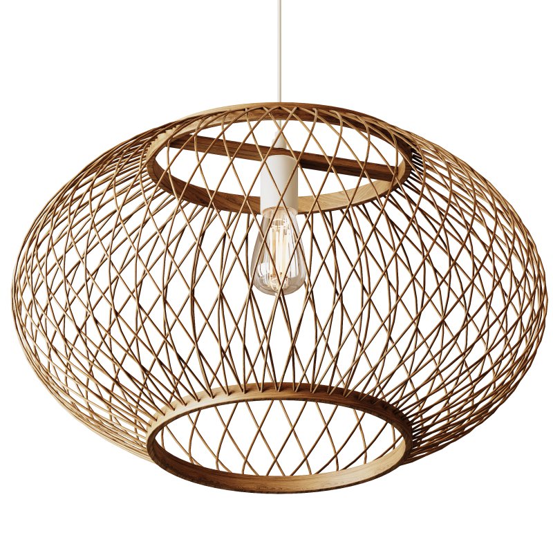 Natural Round Bamboo Hanging Pendant Lights - Image 7