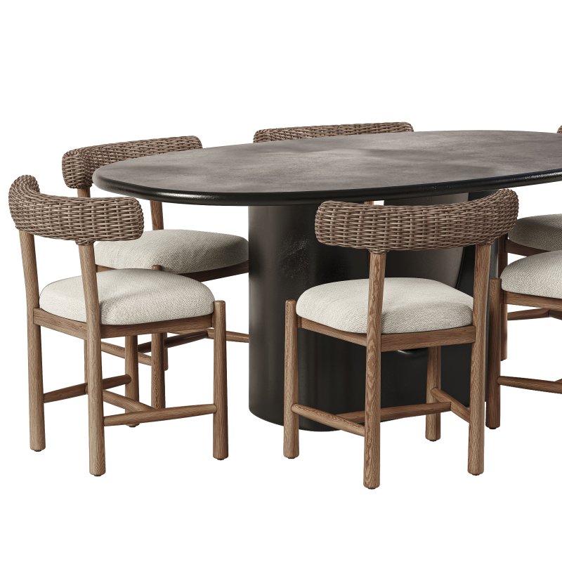 Tribeca Outdoor Dining Chair and Amato Outdoor Dining Table-Fourhands - Image 2