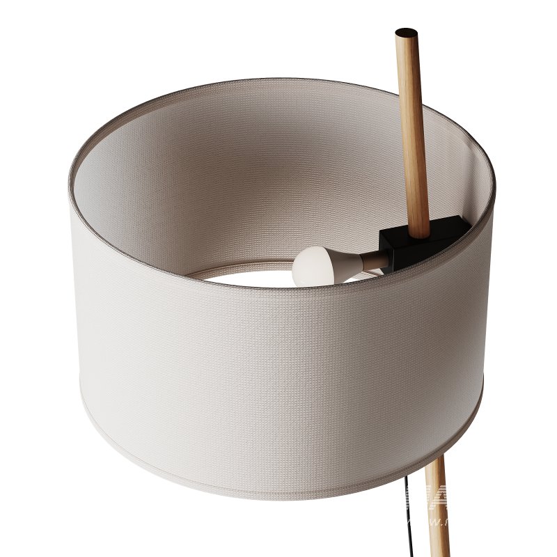 MILAN Linood E27 Wood Floor Lamp - Image 8