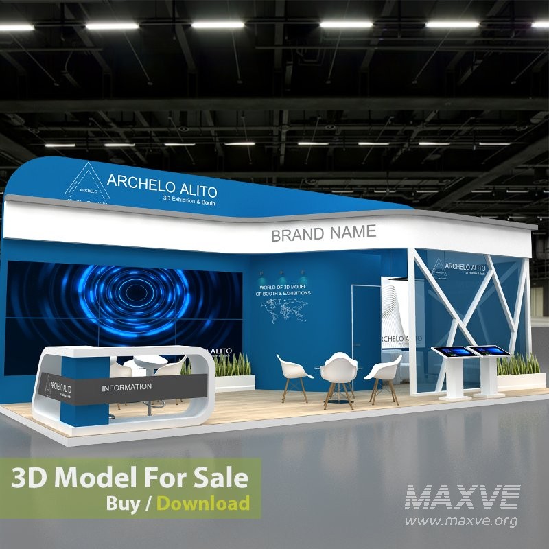 booth 3d model - Image 2