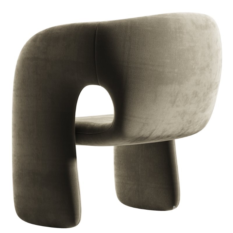 Designer Shaped Fabric Dining Chair - Image 3