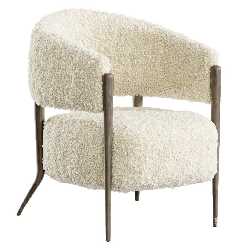 Santi Accent Chair with Ottoman - Image 2