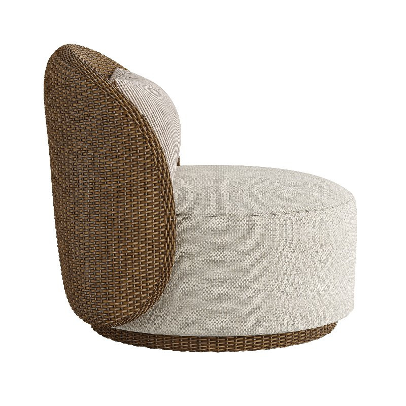 Quaid Outdoor Woven Swivel Chair-Fourhands - Image 5