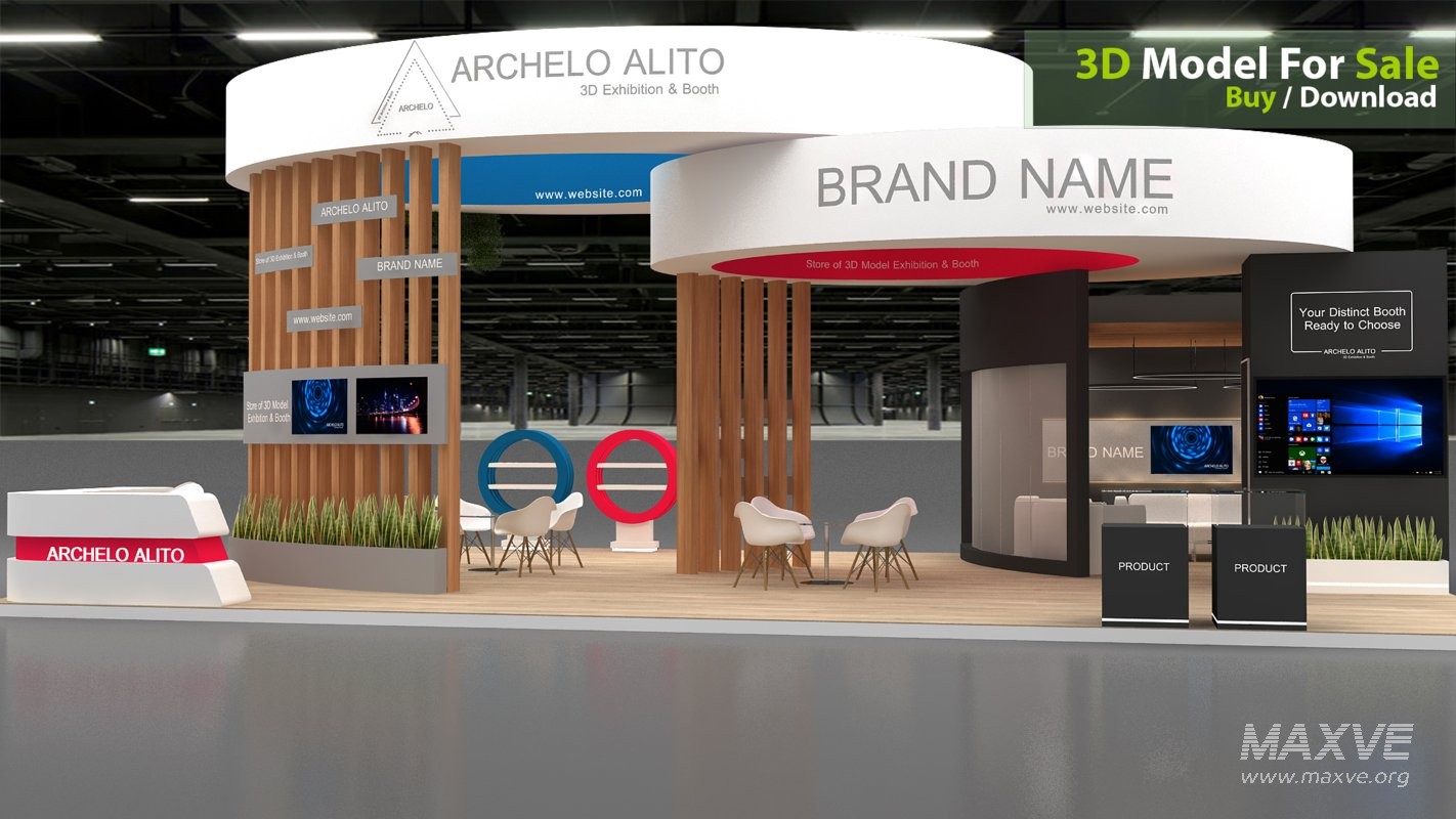 3d model booth stand - Image 2