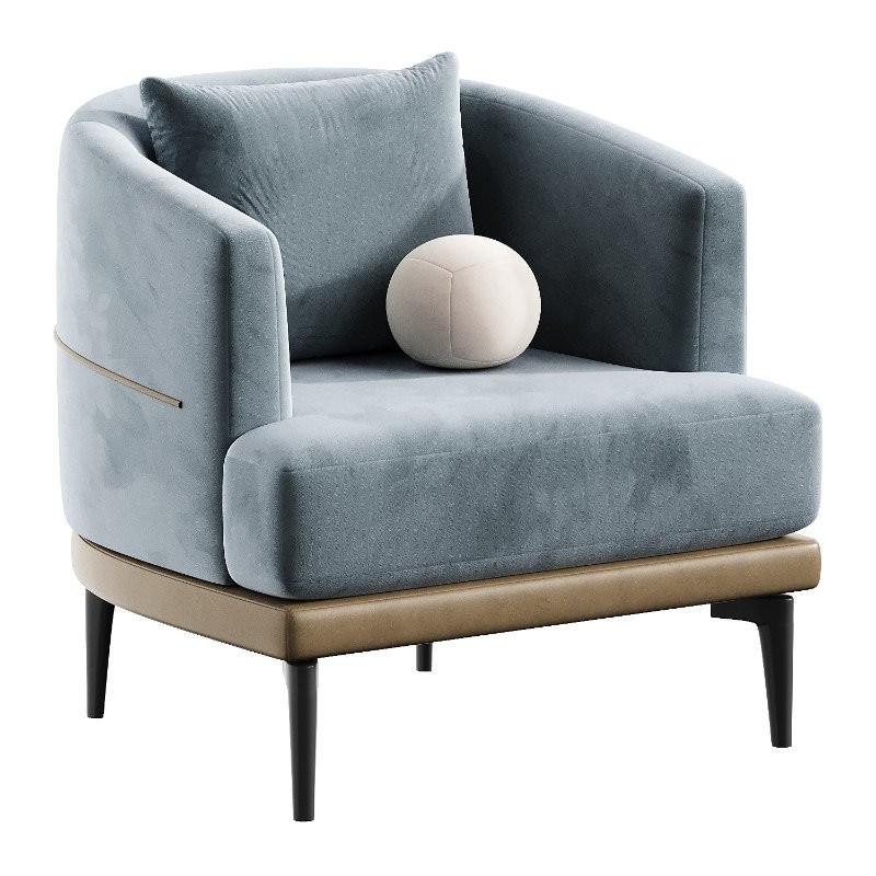 modern linen armchair - Image 3