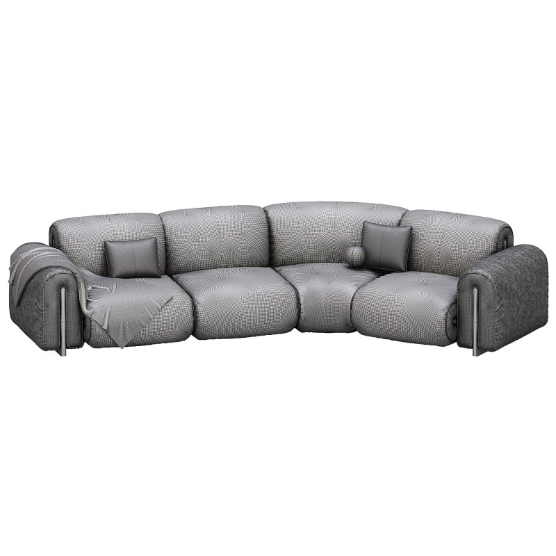 Colle Sectional Sofa With Right Wedge By Natuzzi - Image 3